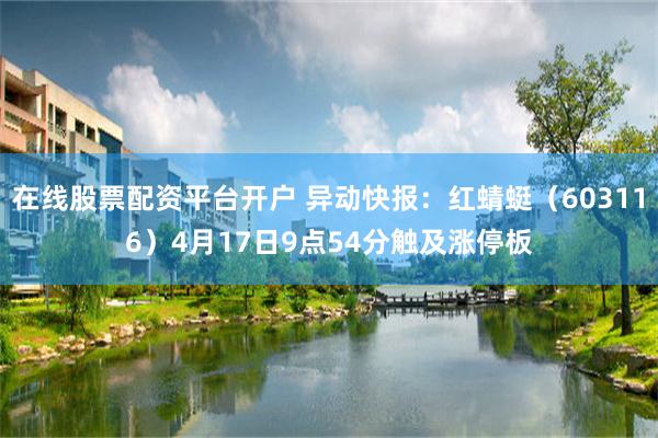 在线股票配资平台开户 异动快报：红蜻蜓（603116）4月17日9点54分触及涨停板